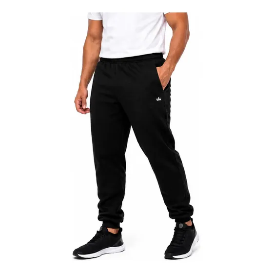 Calça Moletom Masculina Jogger Básica Lisa Reforçada Bolsos