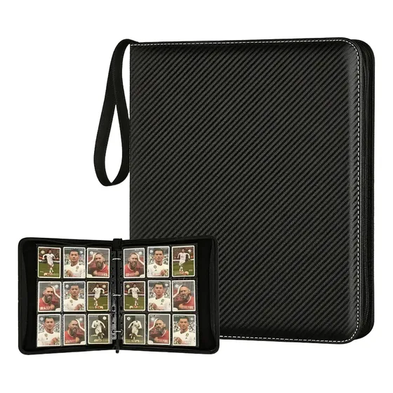 Álbum Pasta Cartas Colecionáveis 9 Compartimentos Preto Tcg