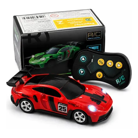 Carrinho Controle Remoto Miniatura Porsche 911 Gt3 Rs Led Vermelho