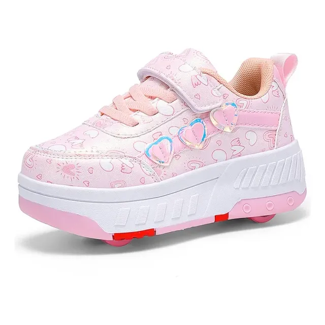 Tênis Infantil Com Rodinhas Retráteis Tipo Roller