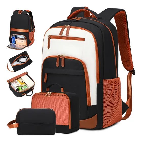 Kit Mochila 3 Peças Impermeável Bolsa Térmica Laptop Unissex