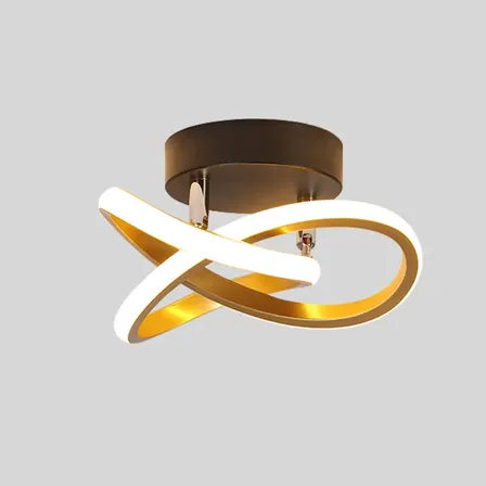 Luminaria Teto Led,pendente Lustre Moderna Para Quarto Sala 127/220v Dourado