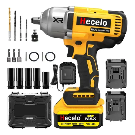 Chave De Impacto Brushless 21v 990nm Para Mecânica E Reparos Amarelo 127/220v 60hz