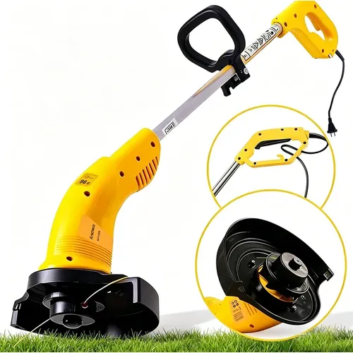 Aparador De Grama Eletrico 1.600w 2 Saídas De Fio De Nylon 110v Amarelo