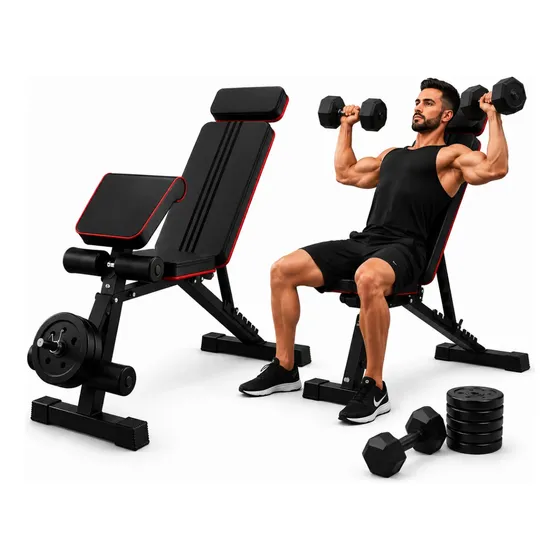 Banco Academia Ajustável Treino Musculação Completo 7 Em 1