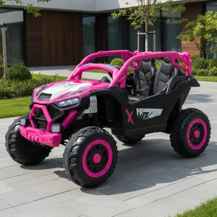 Carro Elétrico Infantil Utv 12v Rosa Controle Remoto