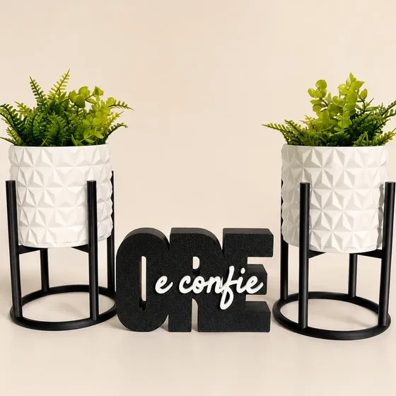 Vaso Epcot Com Pézinho Para Sala Quarto Decoração Premium