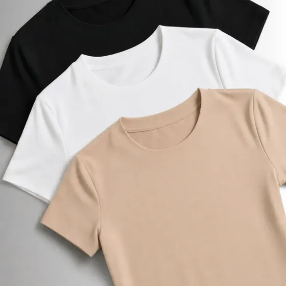 Kit 3 Camisetas Manga Curta Blusas Femininas Baby Look Comfy
