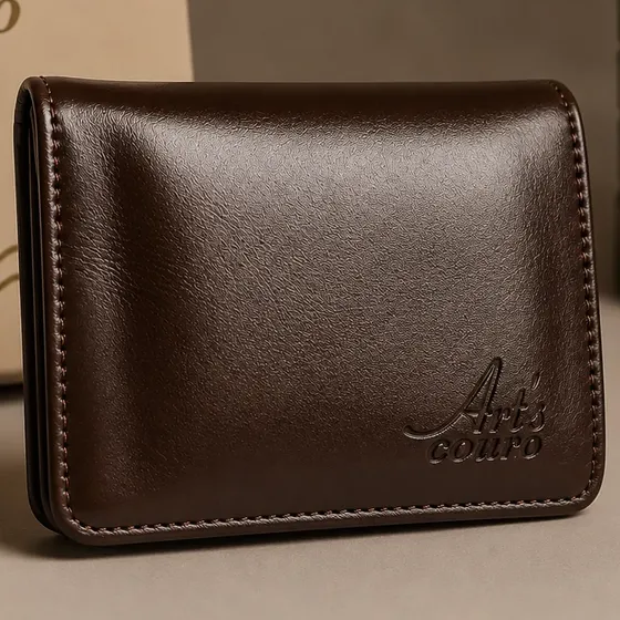 Carteira Masculina Couro Legítimo Premium Porta Moeda Tradic