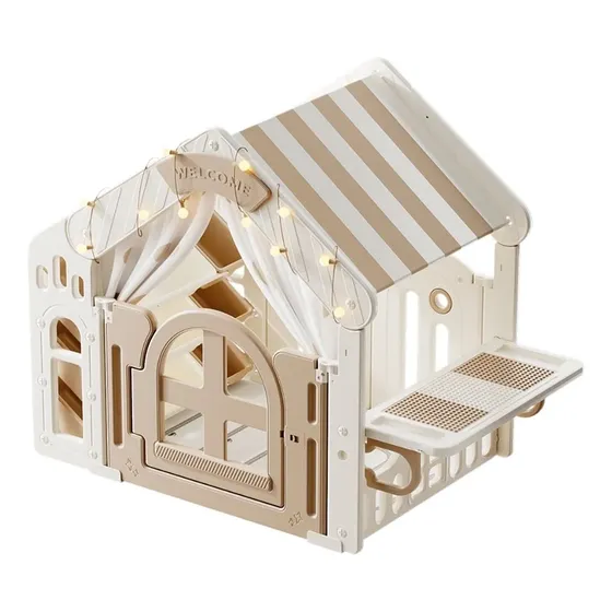 Casinha Playground Infantil Luz Cortina Mini House Maxi Toys