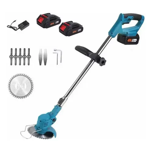 Roçadeira Bateria 48v Sem Fio 2 Baterias Profissional Cor Aleatória