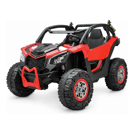 Carro Elétrico Infantil Utv Controle Remoto 24v 50kg Vermelho
