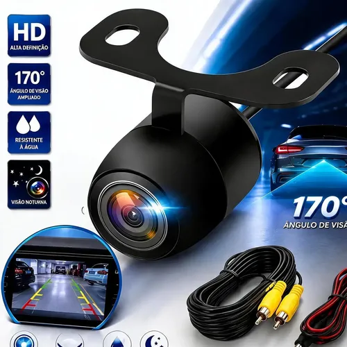 Câmera De Ré Automotiva Full Hd Visão Noturna Carro Veicular