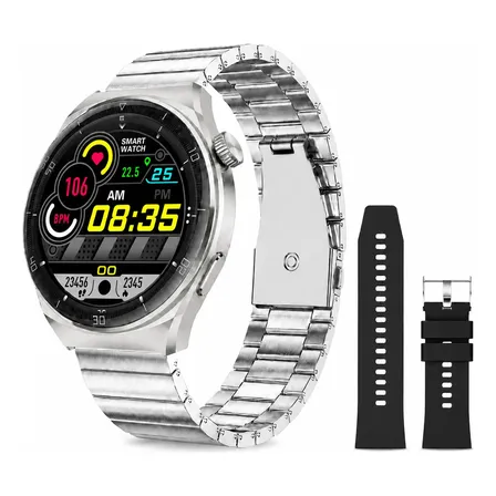 Relógio Smartwatch Aurafit Am05 Tela Amoled Aço Inoxidável