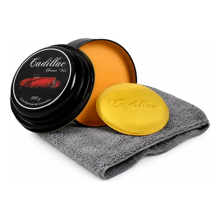Cera Cleaner Wax Cadillac Carnauba 300g Aplicador + Flanela