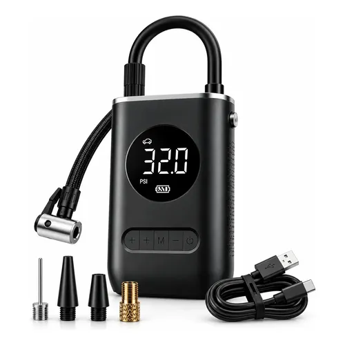 Mini Compressor De Ar Digital Portátil Carro Moto Bike Bola 127/220v