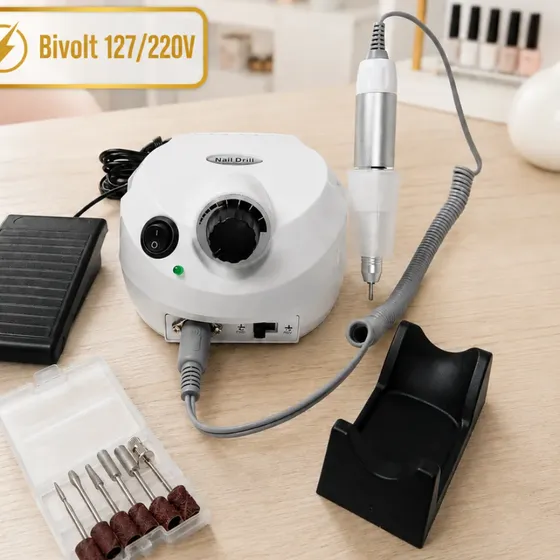 Motor Porquinho Nail Drill 35000rpm Lixadeira Elétrica Unha