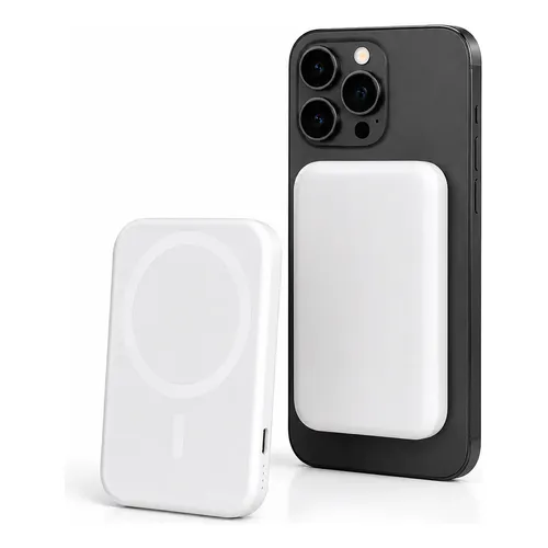 Power Bank Carregador Indução Portátil 10000mah Magnético Branco