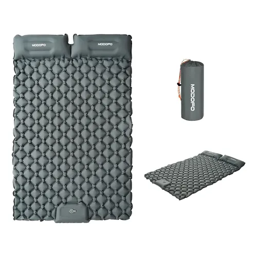 Colchão Inflável Casal Dobrável Acampamento 190cm*125cm*8cm Cinza