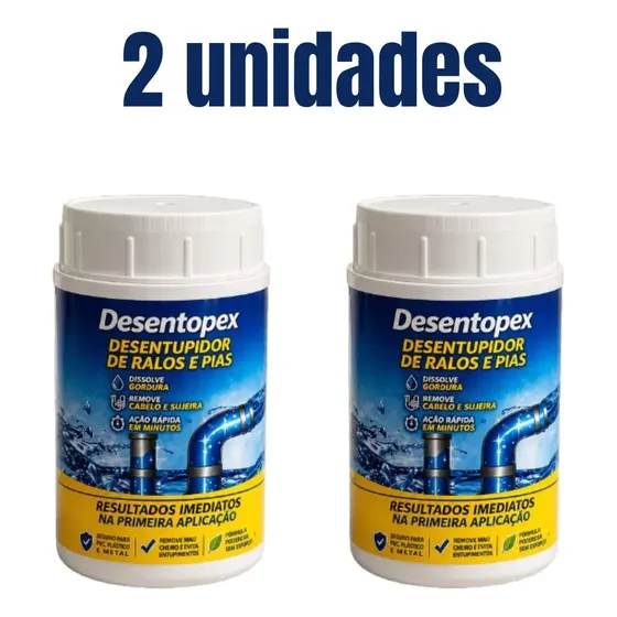 2 Unidades Desentopex - Desentupidor De Ralos E Pias