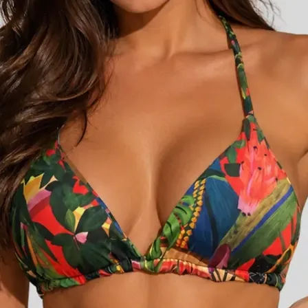 Biquíni Cortininha Estampado Feminino Verão