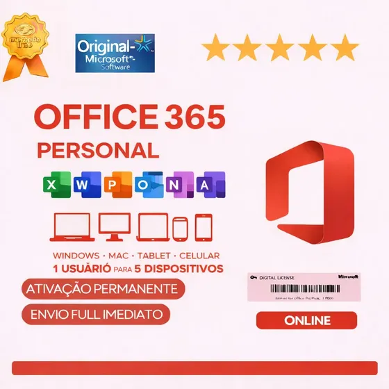 Licença Chave Office 365 Personal 2026 - Original