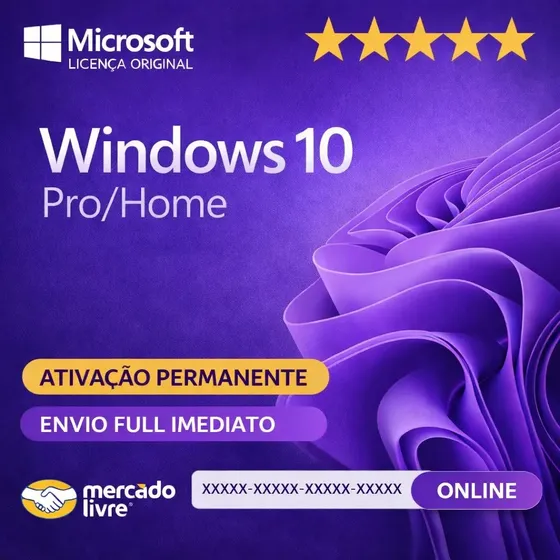 Licença Chave Windws 10 Pro Ou Home - Original Digital 2026