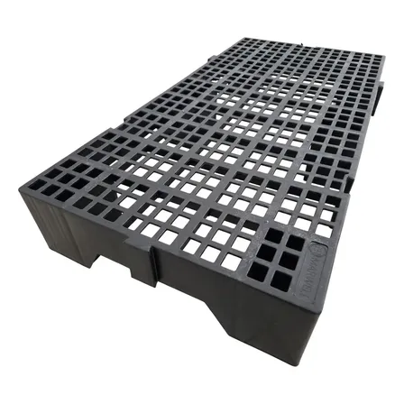 10 Estrados Pallet Plástico 41x82 Cm Encaixável 82x41x13cm Preto