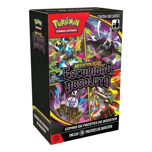 Combo De Pacotes Pokémon Tcg Escuridão Absoluta 18 Booster