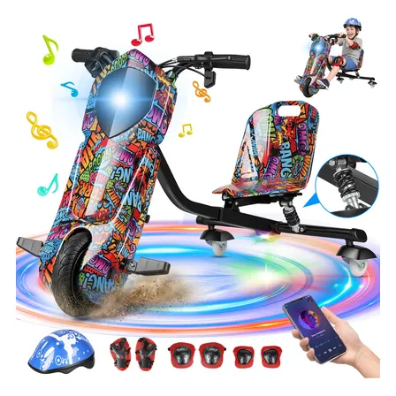 Patinete Elétrico Triciclo Drift 8'' Grande Com Amortecedor