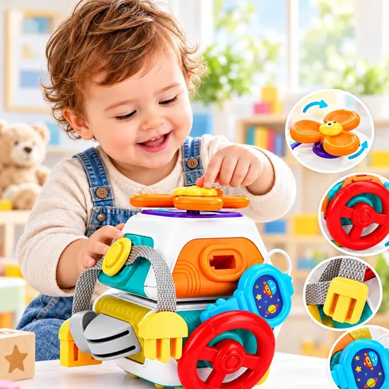 Cubo Atividades Pedagógico 10 Em 1 Brinquedo Montessoriano