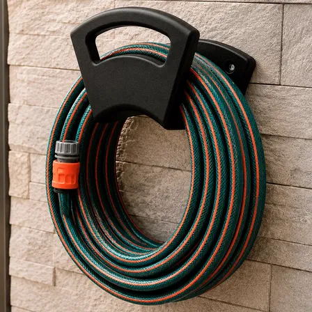 Suporte Porta Mangueira Preto - Plástico Ultra Resistente Preto