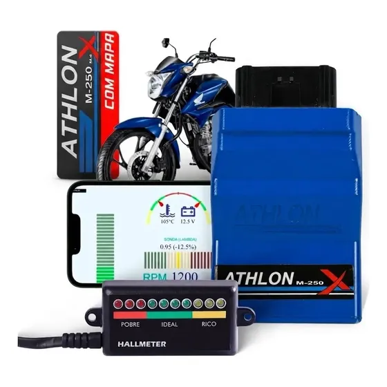 Módulo Athlon M250x Central De Injeção Com Mapa E Hallmeter