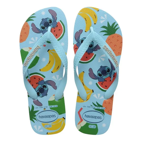 Chinelo Havaianas Top Disney Classics Stitch Original Azul Maceio 35/36