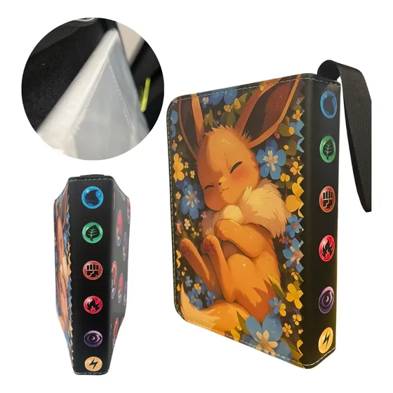Pasta Porta Cards Tcg 400 Cartas Premium Com Ziper Album