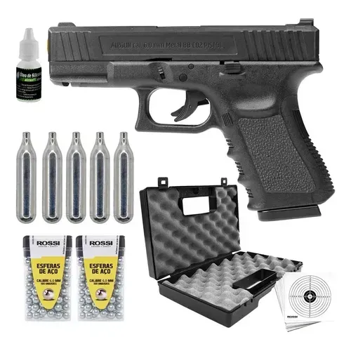 Pistola Airsoft Rossi Glock G11 G2 Co2 4.5mm C11 G12 G17