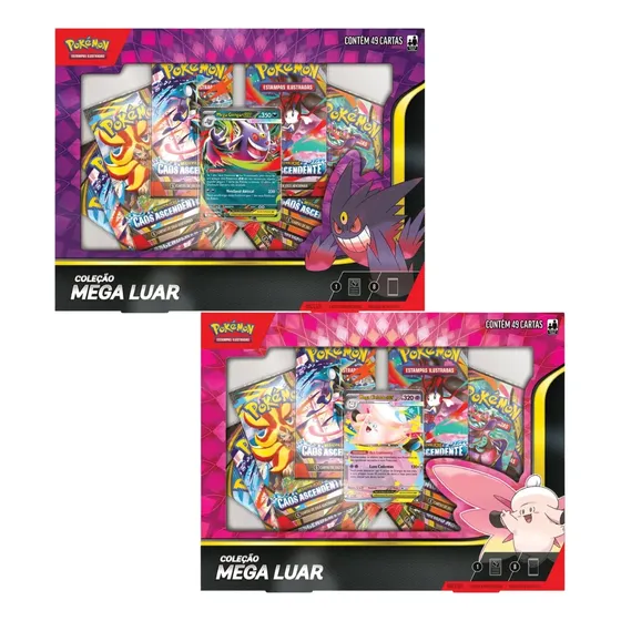 Cartas Pokémon Coleção Mega Luar Gengar E Clefable Ex Copag