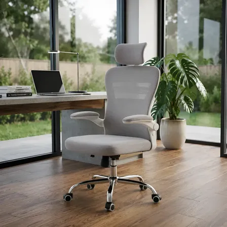 Cadeira Escritório Presidente Ergonômica Reclinável Mesh