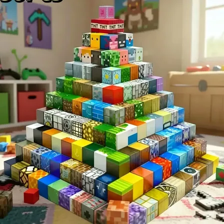 Blocos Magnéticos De Montar Mundo Pixelado 1