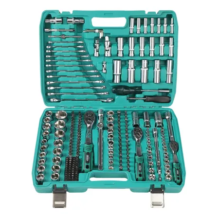 Kit Jogo De Soquete Chave Catraca 216 Pcs Aço Cr-v 1/2,1/4,3