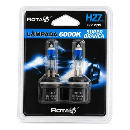 Par De Lâmpadas H27 (880) 12v 27w 6000k Super Branca Xenon