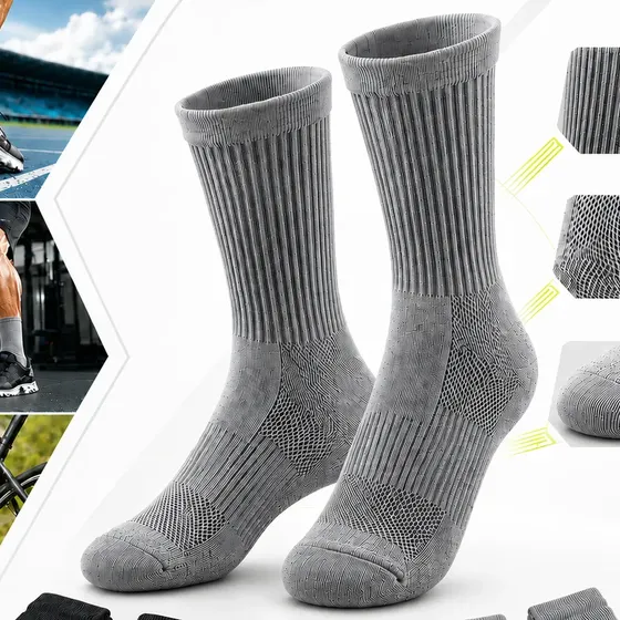 Kit 6 Pares Meias Poliamida Esportiva Corrida Bike Academia