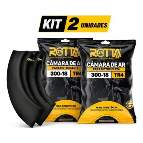 Kit 2 Camara De Ar Moto Aro 18 Titan Cg Fan 125 150 160 Ybr