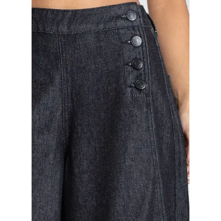 Jeans Sawary Feminina Calca Super Wide Leg_283630