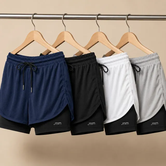 Kit 4 Short Fitness Feminino 2 Em 1 Compressão Cintura Alta