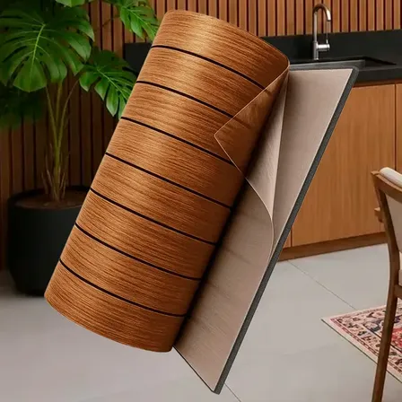 Painel Ripado Flexível Autocolante Parede Decorativo Adesivo Adesivo Freijó Freijó