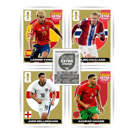 Kit 4 Figurinhas Legend Yamal-haaland-belli-hakimi + Brinde
