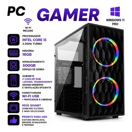 Pc Cpu Gamer Barato Core I5 3.2ghz Turbo 16gb + 500gb + Wifi 500 Gb 16 Gb Intel Graphics