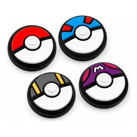 Capa Protetora Grip Para Joy-con Analógico Pokebola Colorido