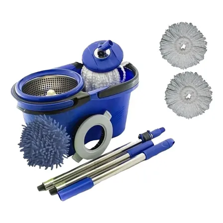 Balde Perfect Mop 360 Cabo 1.60m Com 5 Refis Azul